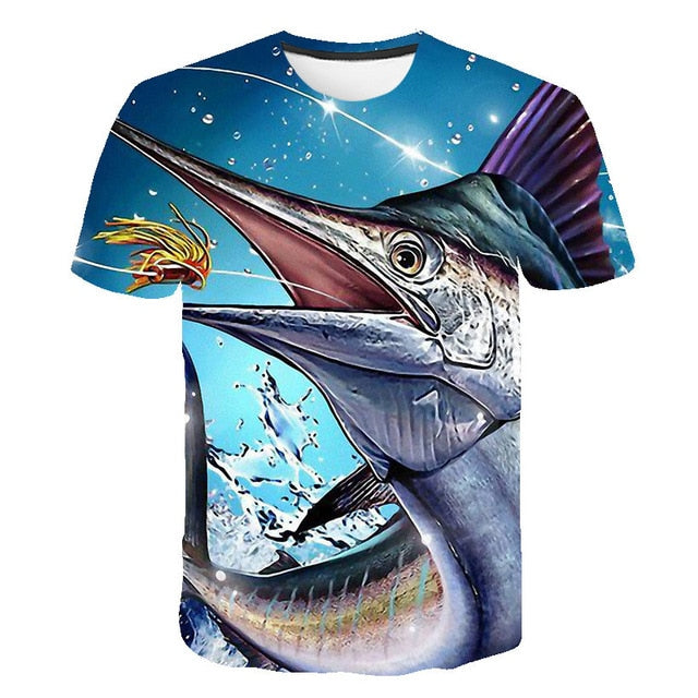 Summer Men Fishing Clothing Set Short Sleeve Fishing Round Shirt and Shorts Outdoor Leisure T-shirt Fishing Clothes Shirt Pants