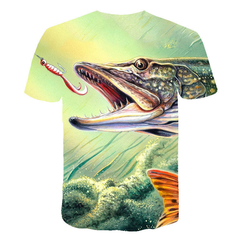 Summer Men Fishing Clothing Set Short Sleeve Fishing Round Shirt and Shorts Outdoor Leisure T-shirt Fishing Clothes Shirt Pants