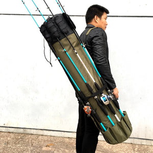 Fishing Bag Folding Fishing Rod Reel Bag Fishing Tackle Storage Bags Travel Carry Case Pesca