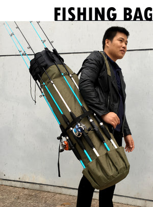Fishing Bag Folding Fishing Rod Reel Bag Fishing Tackle Storage Bags Travel Carry Case Pesca
