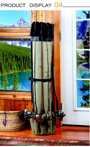 Fishing Bag Folding Fishing Rod Reel Bag Fishing Tackle Storage Bags Travel Carry Case Pesca