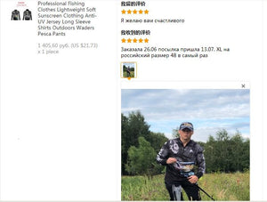 Professional Fishing Clothes Lightweight Soft Sunscreen Clothing Anti UV