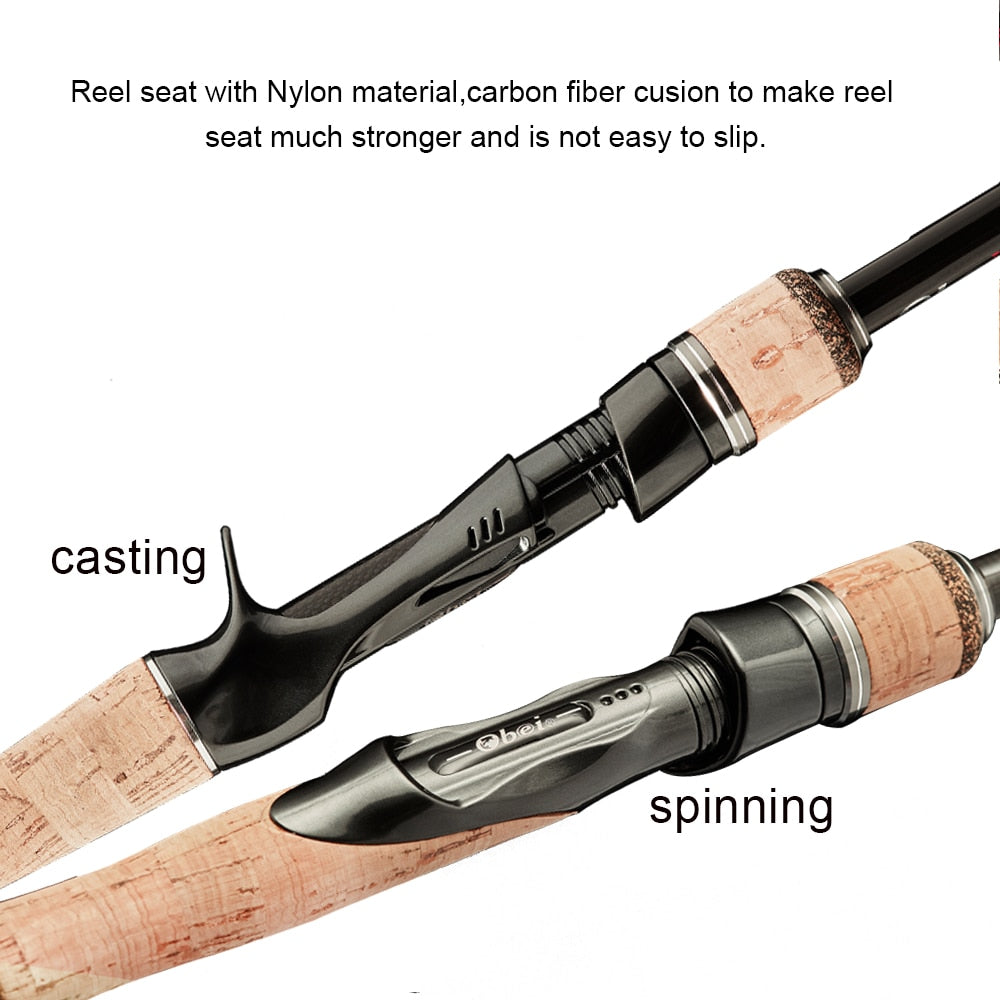 Obei HURRICANE 1.8m 2.1m 2.4m 2.7m 3 section baitcasting fishing rod travel ultra light casting spinning lure 5g-40g M/ML/MH Rod