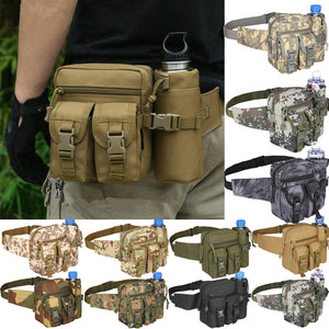 Outdoor Military Tactical Shoulder Bag Waterproof Oxford Molle Fishing Bags Hiking Pouch Kettle Bag Bolsillo Waist Pack Bag