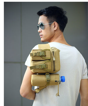 Outdoor Military Tactical Shoulder Bag Waterproof Oxford Molle Fishing Bags Hiking Pouch Kettle Bag Bolsillo Waist Pack Bag
