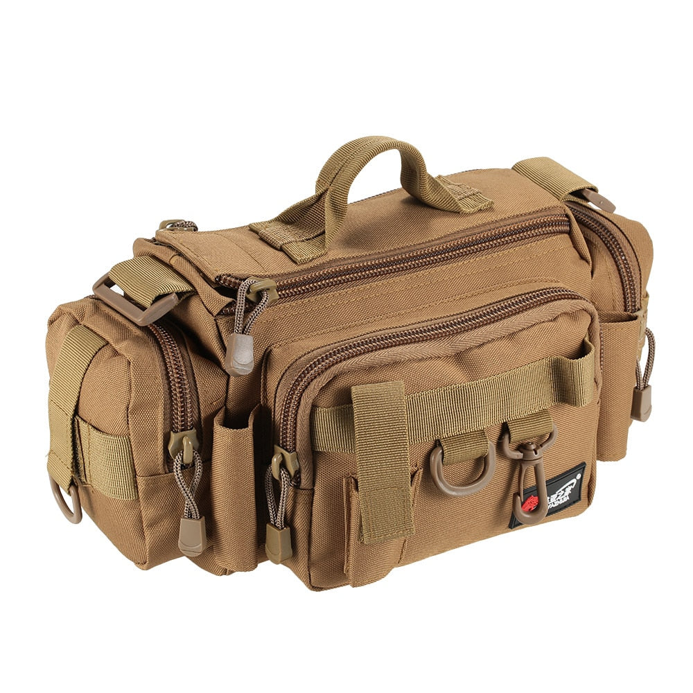 Fishing Bag Multifunctional Camouflage Fishing Tackle Bag Carp Fish Rod Waist Bag Bait Box Pouch Polyester Case Pack For Pesca