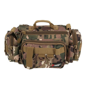 Fishing Bag Multifunctional Camouflage Fishing Tackle Bag Carp Fish Rod Waist Bag Bait Box Pouch Polyester Case Pack For Pesca