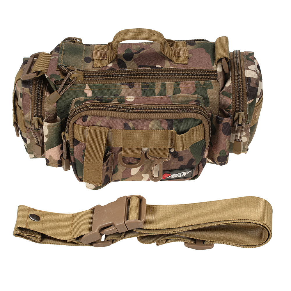 Fishing Bag Multifunctional Camouflage Fishing Tackle Bag Carp Fish Rod Waist Bag Bait Box Pouch Polyester Case Pack For Pesca