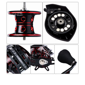 12 + 1 Bearings Waterproof Left / Right Hand Baitcasting Fishing Reel High Speed Fishing Reel with Magnetic Brake System