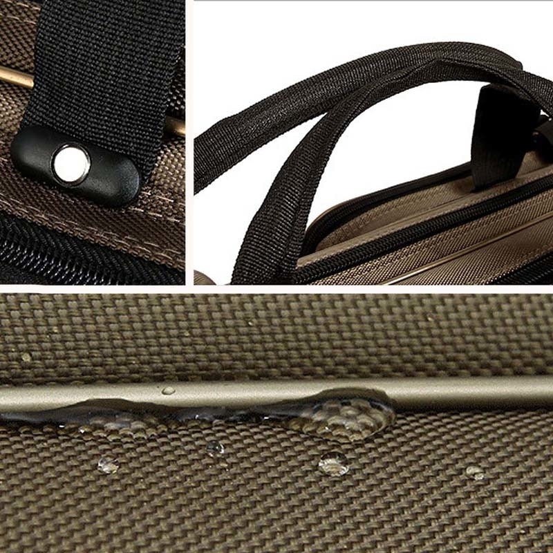 Portable Fishing Bags 3 Layer Large Capacity Fishing Pole Tools Storage Bag Nylon Waterproof Tackle Gear Carrier Shoulder Bag
