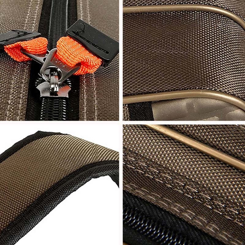 Portable Fishing Bags 3 Layer Large Capacity Fishing Pole Tools Storage Bag Nylon Waterproof Tackle Gear Carrier Shoulder Bag