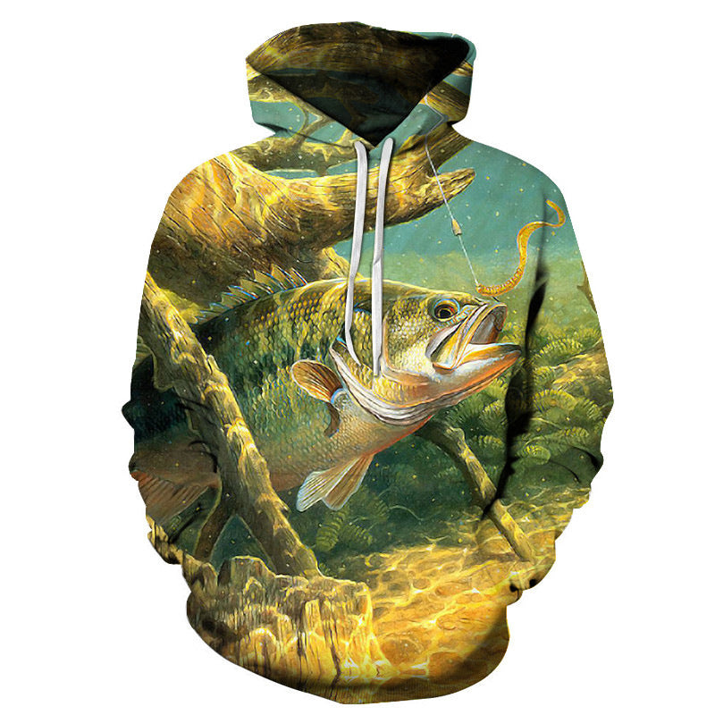 New Men 3D Fishing Clothing Autumn Winter Warm Fishing Clothing Jacket with hat Outdoor