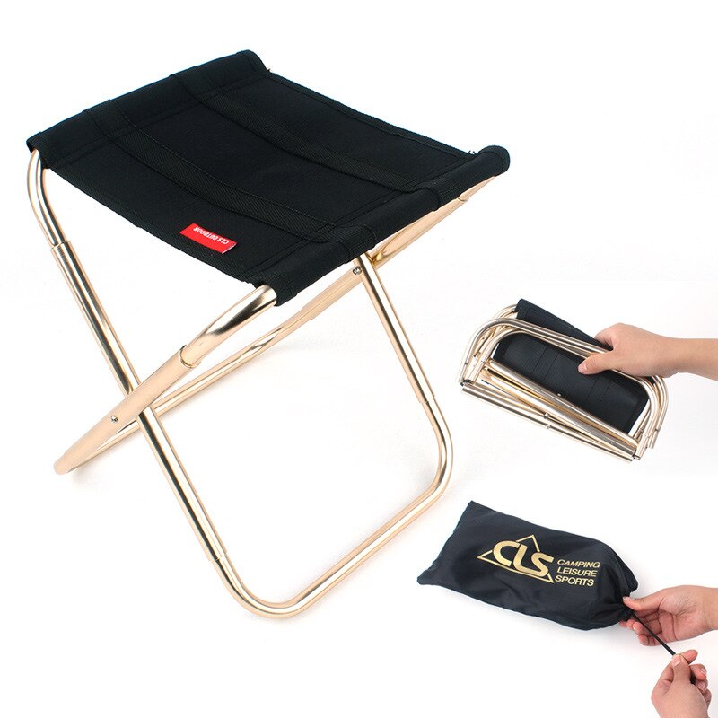 Quality Outdoor Foldable Fishing Chair Ultra Light Weight Portable Folding Camping Aluminum Alloy Picnic Fishing Chair with Bag