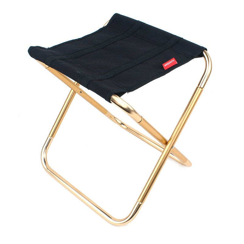 Quality Outdoor Foldable Fishing Chair Ultra Light Weight Portable Folding Camping Aluminum Alloy Picnic Fishing Chair with Bag