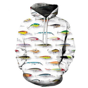 Unisex Autumn And Winter Clothing 3D Printing Hoodie Casual Sports Hoodie Shirt Long-sleeved Hoodie Print Fish Boat Hoodie