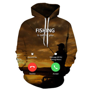Unisex Autumn And Winter Clothing 3D Printing Hoodie Casual Sports Hoodie Shirt Long-sleeved Hoodie Print Fish Boat Hoodie