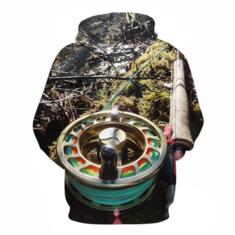 Unisex Autumn And Winter Clothing 3D Printing Hoodie Casual Sports Hoodie Shirt Long-sleeved Hoodie Print Fish Boat Hoodie