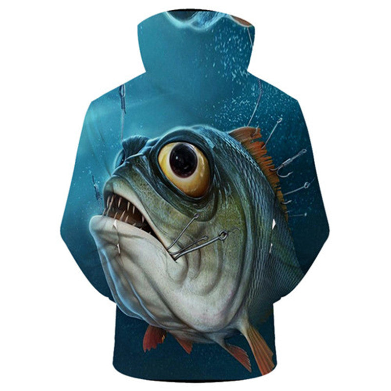 Unisex Autumn And Winter Clothing 3D Printing Hoodie Casual Sports Hoodie Shirt Long-sleeved Hoodie Print Fish Boat Hoodie