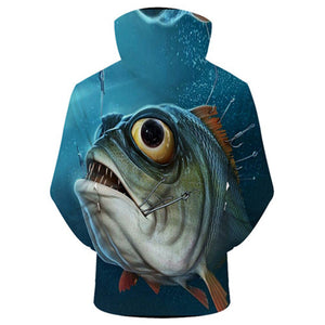 Unisex Autumn And Winter Clothing 3D Printing Hoodie Casual Sports Hoodie Shirt Long-sleeved Hoodie Print Fish Boat Hoodie