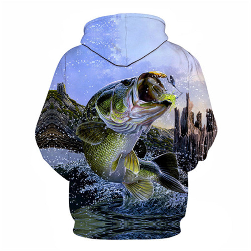 Unisex Autumn And Winter Clothing 3D Printing Hoodie Casual Sports Hoodie Shirt Long-sleeved Hoodie Print Fish Boat Hoodie