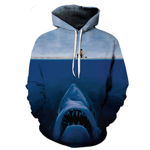 Unisex Autumn And Winter Clothing 3D Printing Hoodie Casual Sports Hoodie Shirt Long-sleeved Hoodie Print Fish Boat Hoodie