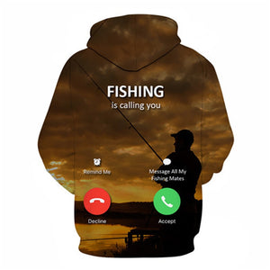 Unisex Autumn And Winter Clothing 3D Printing Hoodie Casual Sports Hoodie Shirt Long-sleeved Hoodie Print Fish Boat Hoodie