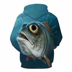 Selling Men Fishing Clothing 3D Digital Printed Hooded Sweater Jacket with hat Outdoor Cycling Sport Sweatshirt Fishing Clothes