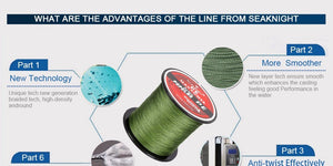300M HOT SALE 4 Strands Multifilament PE Fishing Line 8 - 60 LB 4