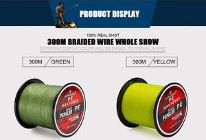 300M HOT SALE 4 Strands Multifilament PE Fishing Line 8 - 60 LB 4