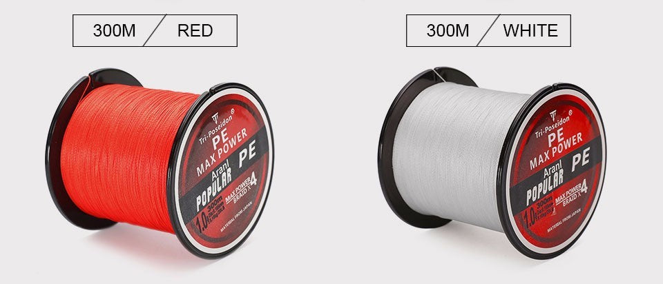 300M HOT SALE 4 Strands Multifilament PE Fishing Line 8 - 60 LB 4