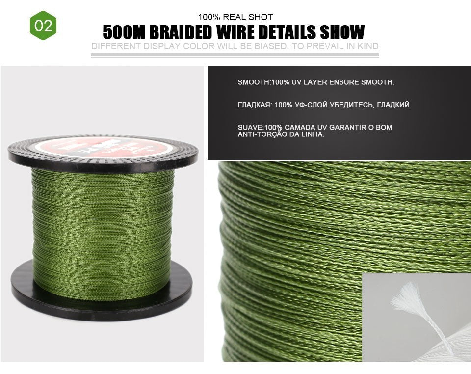300M HOT SALE 4 Strands Multifilament PE Fishing Line 8 - 60 LB 4