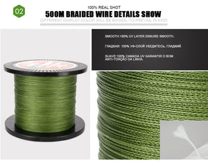 300M HOT SALE 4 Strands Multifilament PE Fishing Line 8 - 60 LB 4