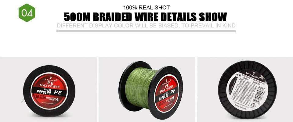 300M HOT SALE 4 Strands Multifilament PE Fishing Line 8 - 60 LB 4