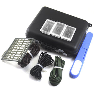 1 Set Assorted Carp Fishing Accessory Line Scissors Stopper Hook Swivel Rubber Sleeve Sinker Lock Hair Rig etc. Terminal Tackle