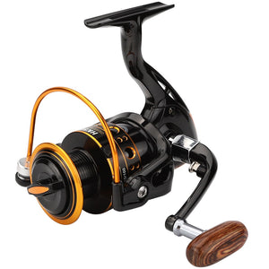 JACKFISH 12BB Spinning Fishing Reel Fishing Wheel for Saltwater Metal Spool Fishing Reels carpa molinete de pesca fishing tackle