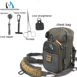 Maximumcatch Fly Fishing Bag Fishing Chest Pack Fishing Backpack With Fishing Tool Accessory