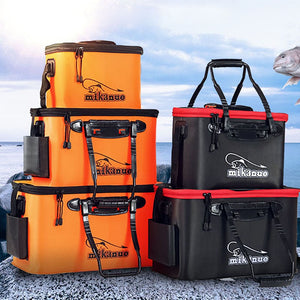 Loogdeel Portable Zipper Fishing Bucket Outdoor Folding EVA Fishing Bag live fish bucket 5 Sizes Camping Hiking Fishing Bag
