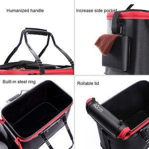 Loogdeel Portable Zipper Fishing Bucket Outdoor Folding EVA Fishing Bag live fish bucket 5 Sizes Camping Hiking Fishing Bag