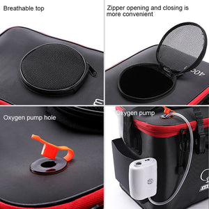 Loogdeel Portable Zipper Fishing Bucket Outdoor Folding EVA Fishing Bag live fish bucket 5 Sizes Camping Hiking Fishing Bag