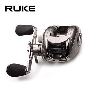 Ruke Fishing Reel Casting Reel Gear Ratio 5.1 :1 Aluminum Spool Magnetic Brake Bearing 5+1 EVA Knob 218g Max Drag 4.5KG