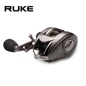 Ruke Fishing Reel Casting Reel Gear Ratio 5.1 :1 Aluminum Spool Magnetic Brake Bearing 5+1 EVA Knob 218g Max Drag 4.5KG