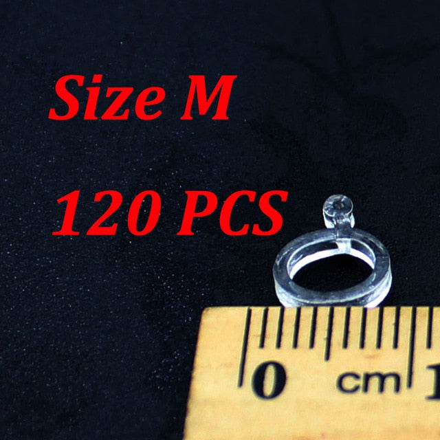 120 PCS Pellets Bait Band Rubber Bait Bander Carp Fishing Accessories Elastic Baitbands Rings For Bait Boilies Holder Tackle