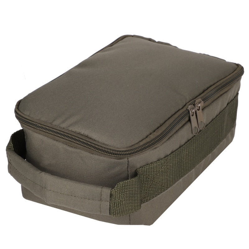 Fishing Reel Bag 4-Layer 600D Oxford Cloth Handled Dual Zipper Outdoor Storage Case Container For Line Bait Fishhooks H3