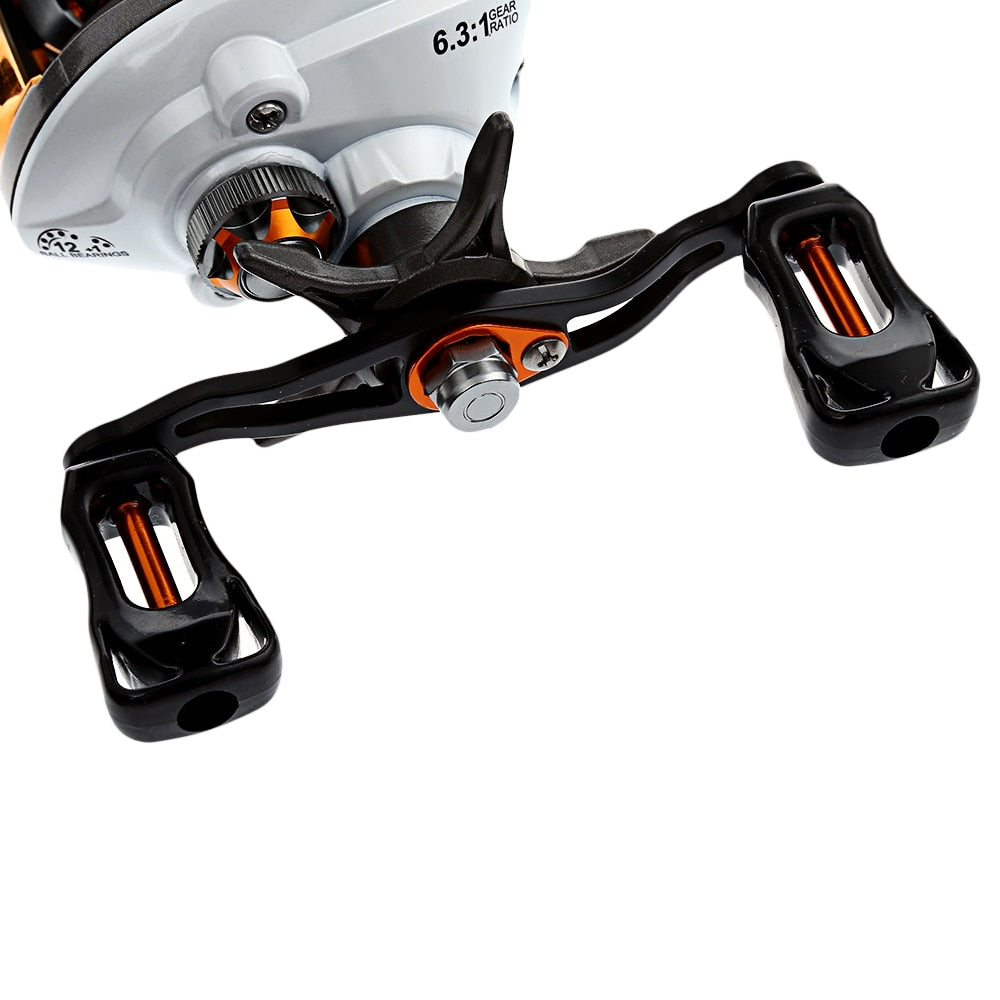 12 + 1 Bearings Waterproof Left / Right Hand Baitcasting Fishing Reel High Speed Fishing Reel with Magnetic Brake System