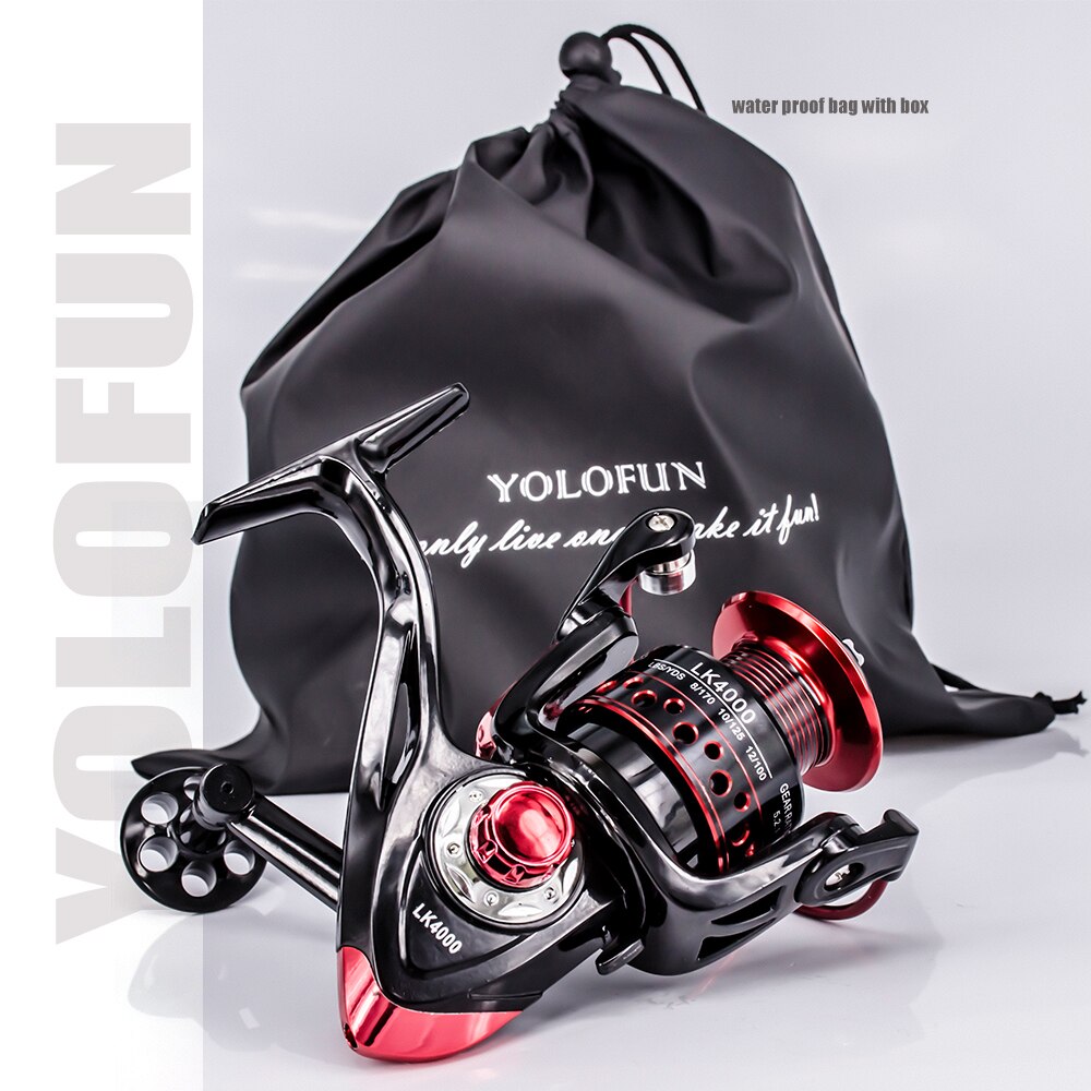 New 13+1BB Spinning Fishing Reel Gear Ratio 5.2:1 2000-7000 Series Metal Front Drag Handle Spool Saltwater Fishing Accessories
