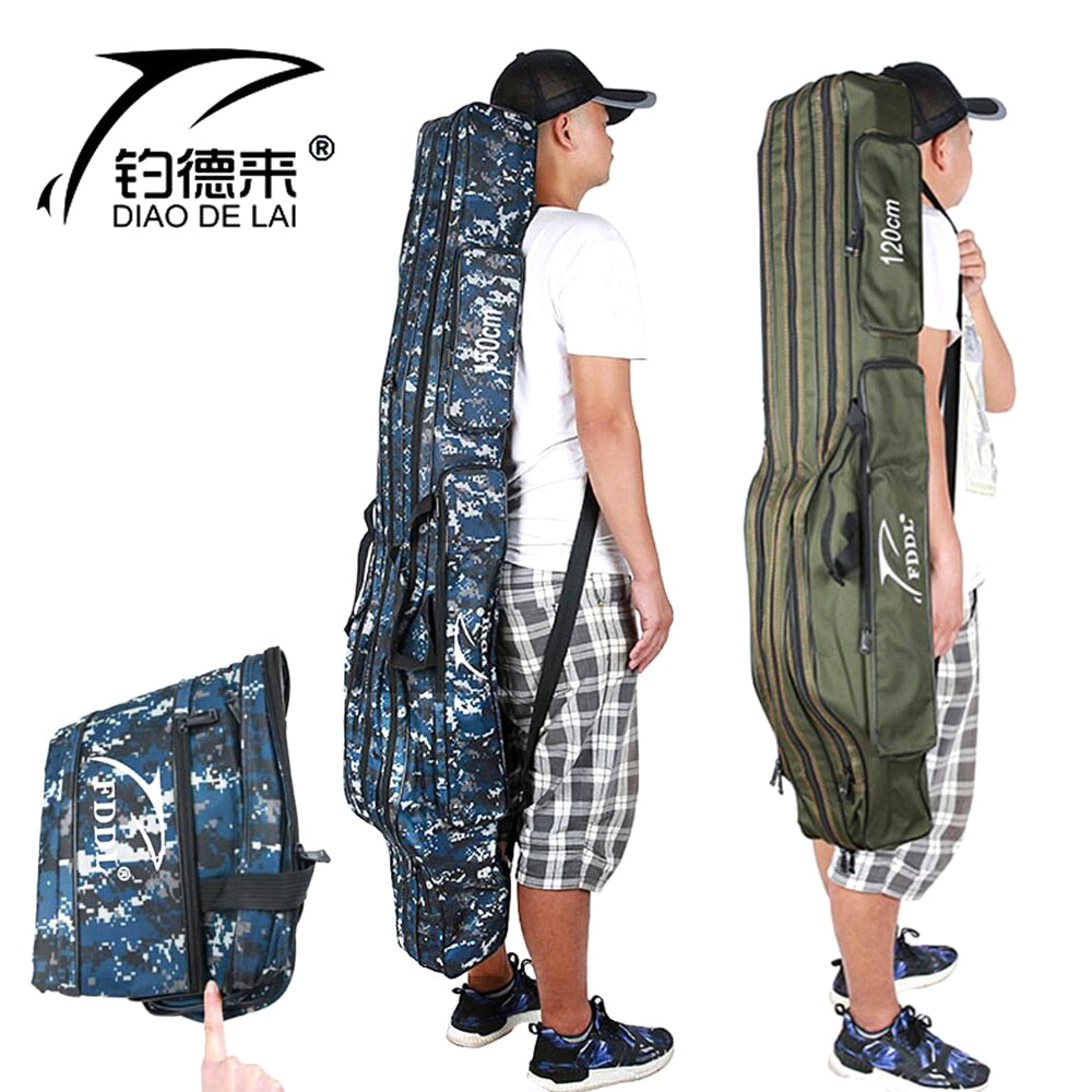 FDDL Fishing Rod bag Carrier Fishing Reel Pole Storage Bag 110cm / 120cm / 130cm / 150cm