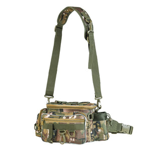 Multifunctional Fishing Bags Canvas Lure Waist Pack Messenger Pole Package 3 Layer Fishing Bag Carp Tackle 40 * 23 * 7cm