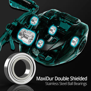 KastKing 2019 New Crixus Super Light Baitcasting Fishing Reel Dual Brake System Freshwater 8KG Drag Casting Reel Fishing Coil