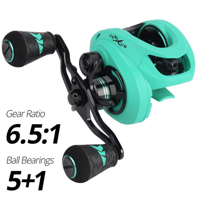 KastKing 2019 New Crixus Super Light Baitcasting Fishing Reel Dual Brake System Freshwater 8KG Drag Casting Reel Fishing Coil