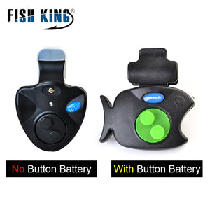 FISH KING 1pcs 40g Fishing Electronic LED Light Fish Bite Sound Alarm Bell Clip On Fishing Rod Black Tackle Fishing accessories